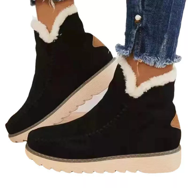 Fur Lining Ankle Snow Boots