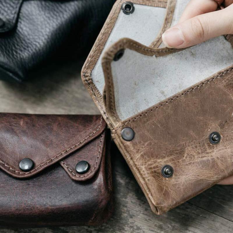 Retro Leather Business Change Wallet