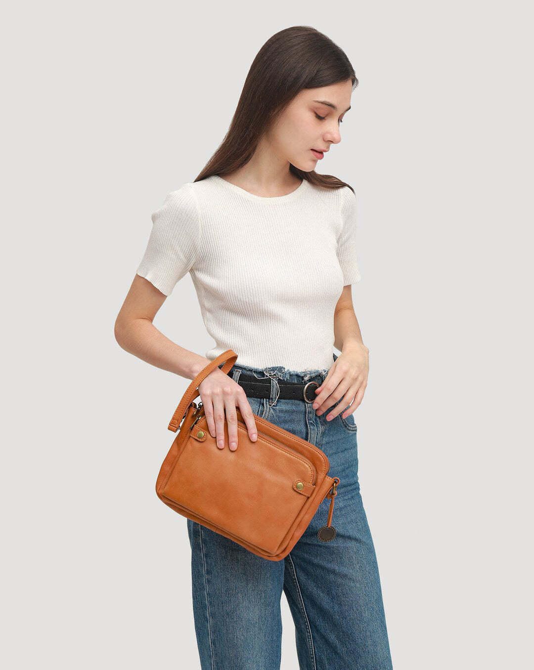 🔥Best Gift for Monther Days🔥Three-Layer Leather Crossbody Shoulder & Clutch Bag