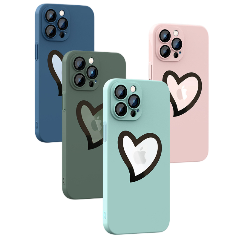 Hollow Heart Ultra-thin Frosted Case Cover For iPhone