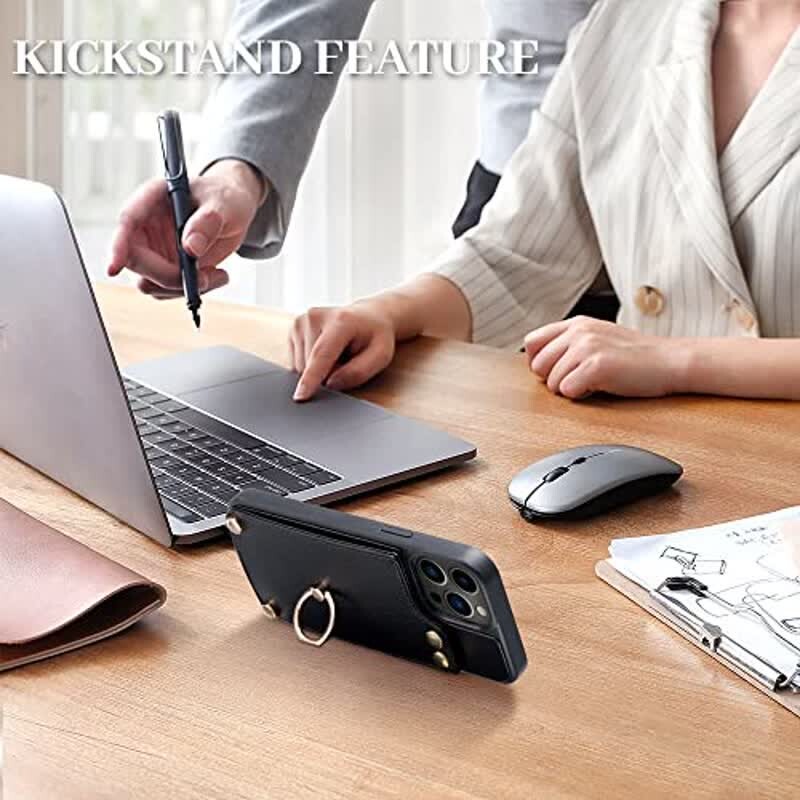 Phone Case Wallet Case for iPhone 13 12 11 with RFID Blocking Card Holder