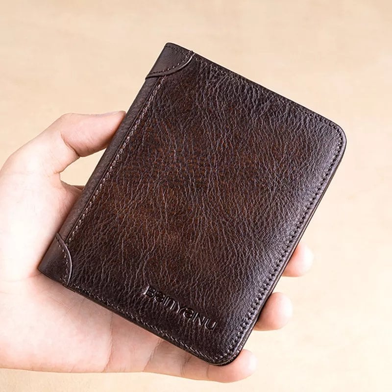 Last Day 49% OFF – Multi-functional RFID Blocking Waterproof Durable Genuine Leather Wallet