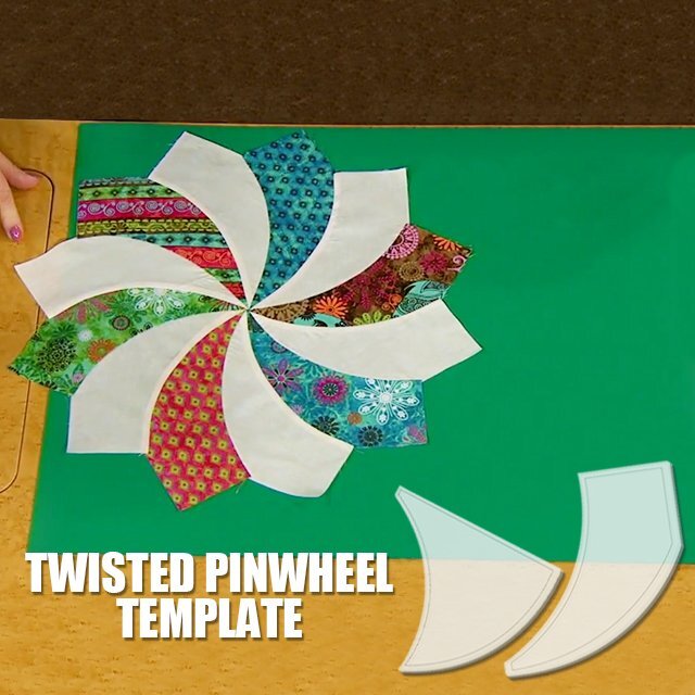 Twisted Pinwheel Template Cutting Ruler-2PCS (With Instructions)