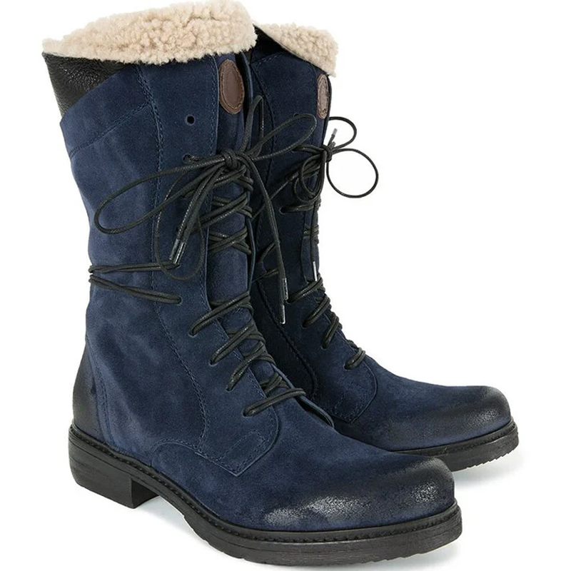 Leather Women Boots Winter with Fur Super Warm Snow