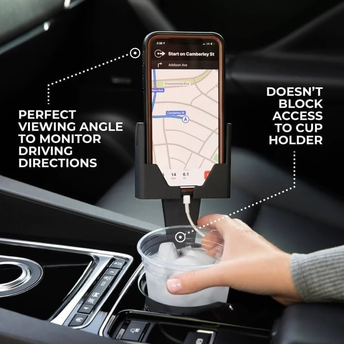 🔥LAST DAY 48% OFF🔥Car Phone Holder – Phone & Cup Holder