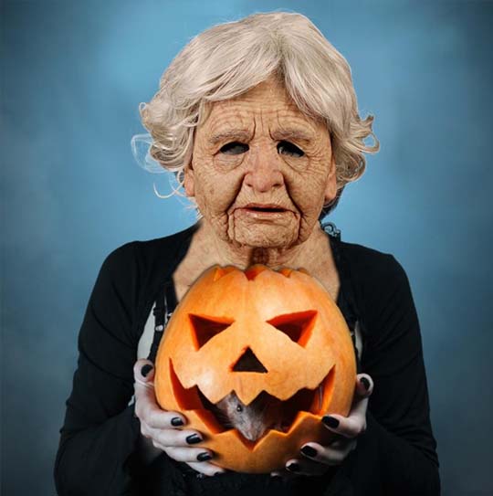 Jetska Halloween Realistic Old Man Mask
