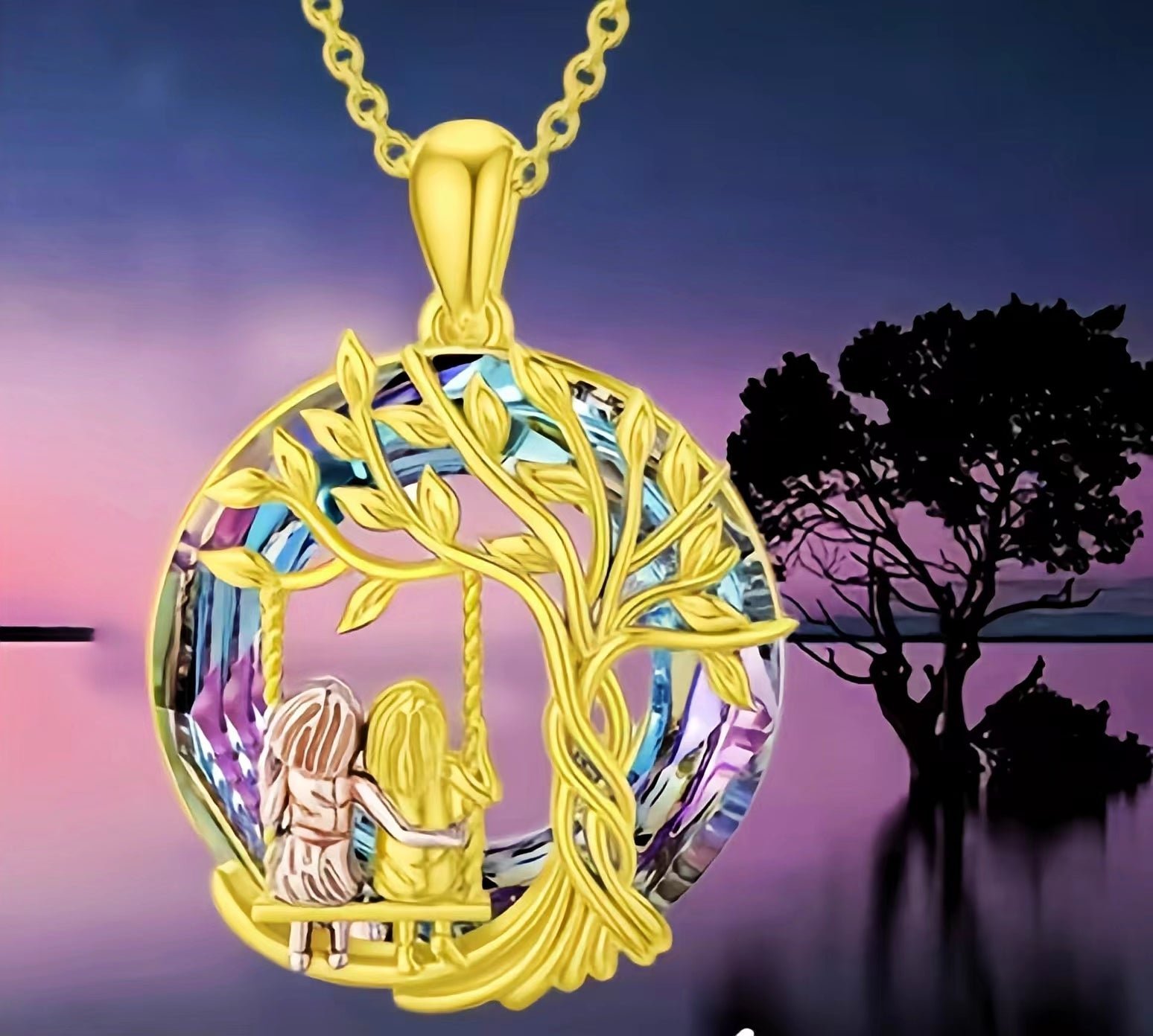 Last Day 49% OFF--🎁925 Sterling Silver Tree of Life Sisters Necklace