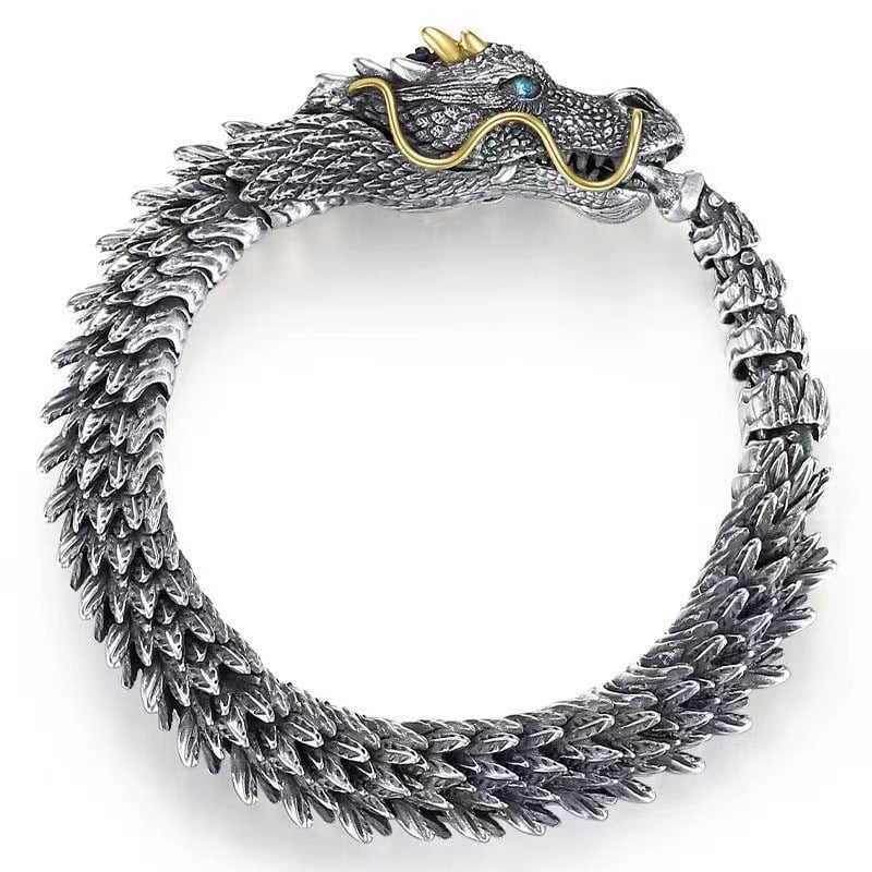 🔥Last Day Promotion - 50% OFF🔥Silver Handmade Dragon Chain Bracelet-BUY 2 GET 10% OFF & FREE SHIPPING