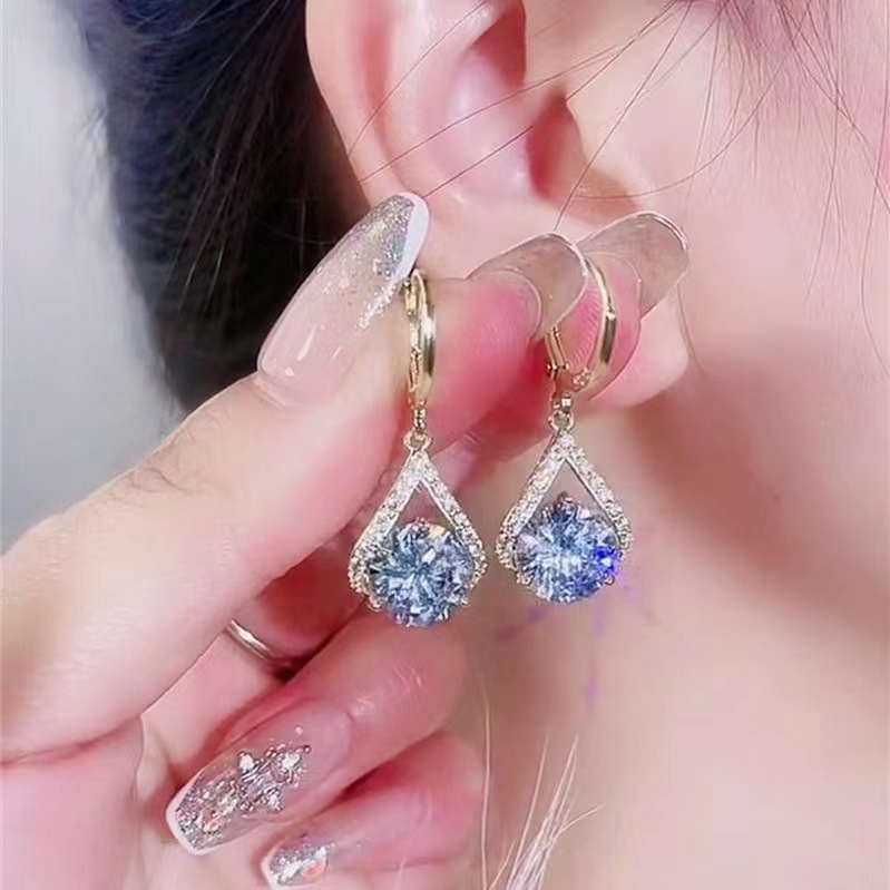 LAST DAY 49% OFF-Lab-Created Diamonds Water drops Earrings