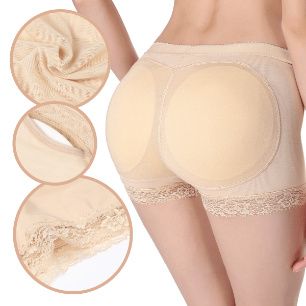 Womens Seamless Butt Lifter Padded Lace Panties