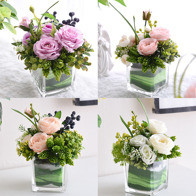 Simulated Artificial Flowers Home Furnishings Living Room Table Flower Arrangement Wedding Decoration