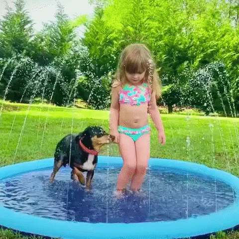 🔥 Non-Slip Splash Pad for Kids and Dog