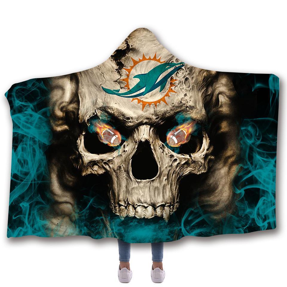 MIAMI DOLPHINS CLASSIC 3D HOODED BLANKET