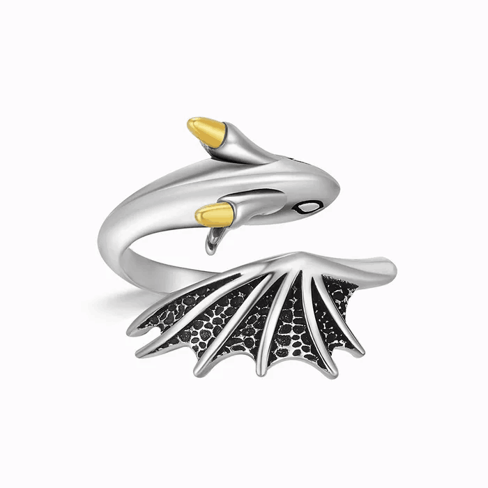 Be Bold, Be Strong, Be Confident Dragon Adjustable Ring