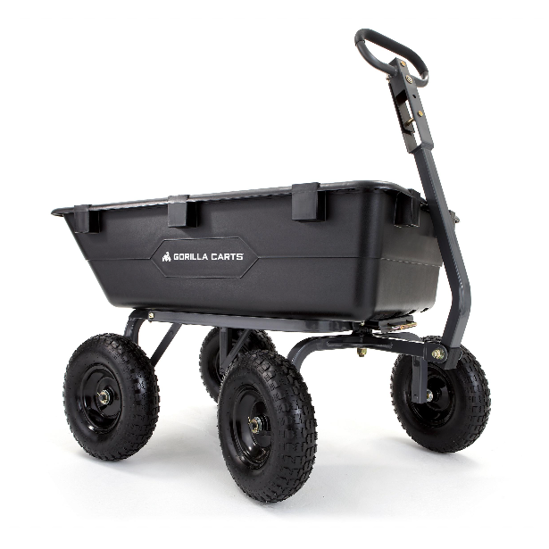 Gorilla Carts 1200lb Heavy Duty Poly Garden Dump Cart