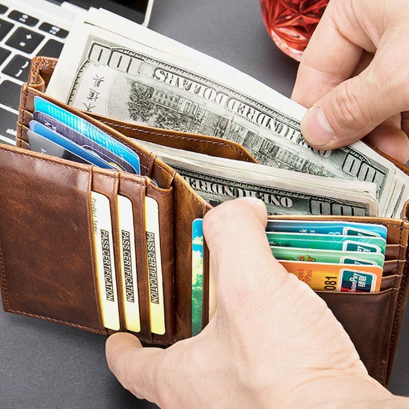 Retro Multi-Slot Genuine Leather Classical Short Wallet
