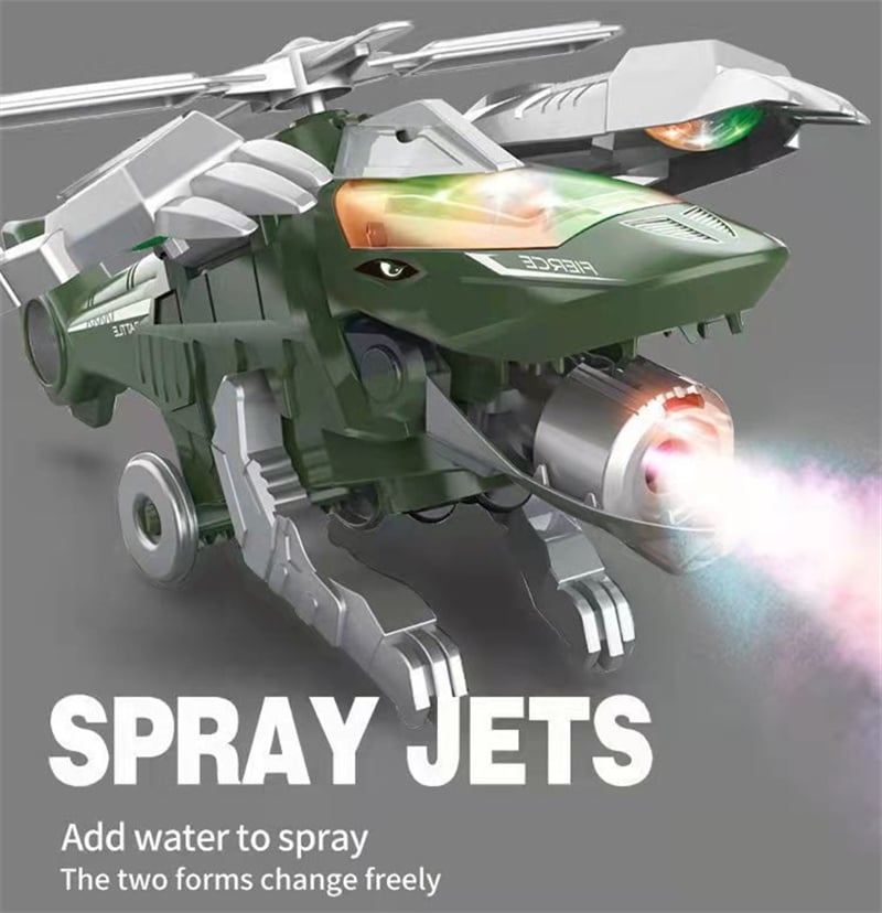 2023 New Transforming Dinosaur Helicopter Toy - Simulated Flame Spray
