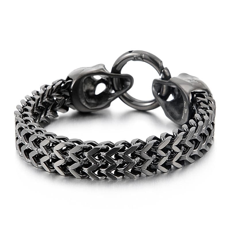RETRO SILVER VINTAGE SKULL -BRACELET