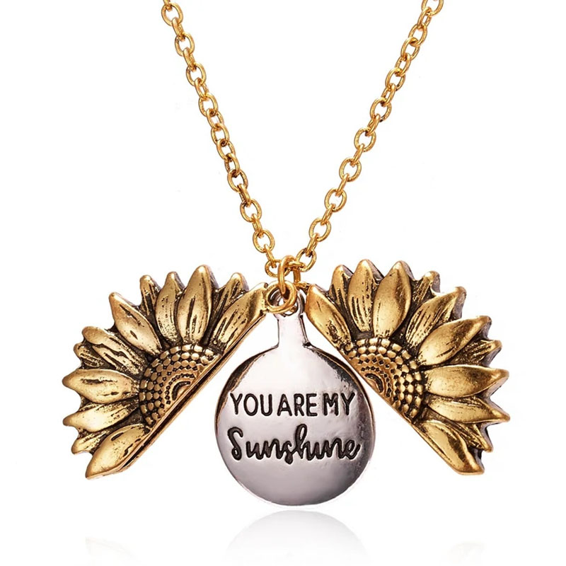You Are My Sunshine Vintage Pendant Necklace