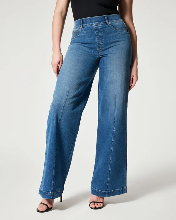 ⭐LAST DAY 50% OFF⭐ Seamed Front Wide Leg Jeans