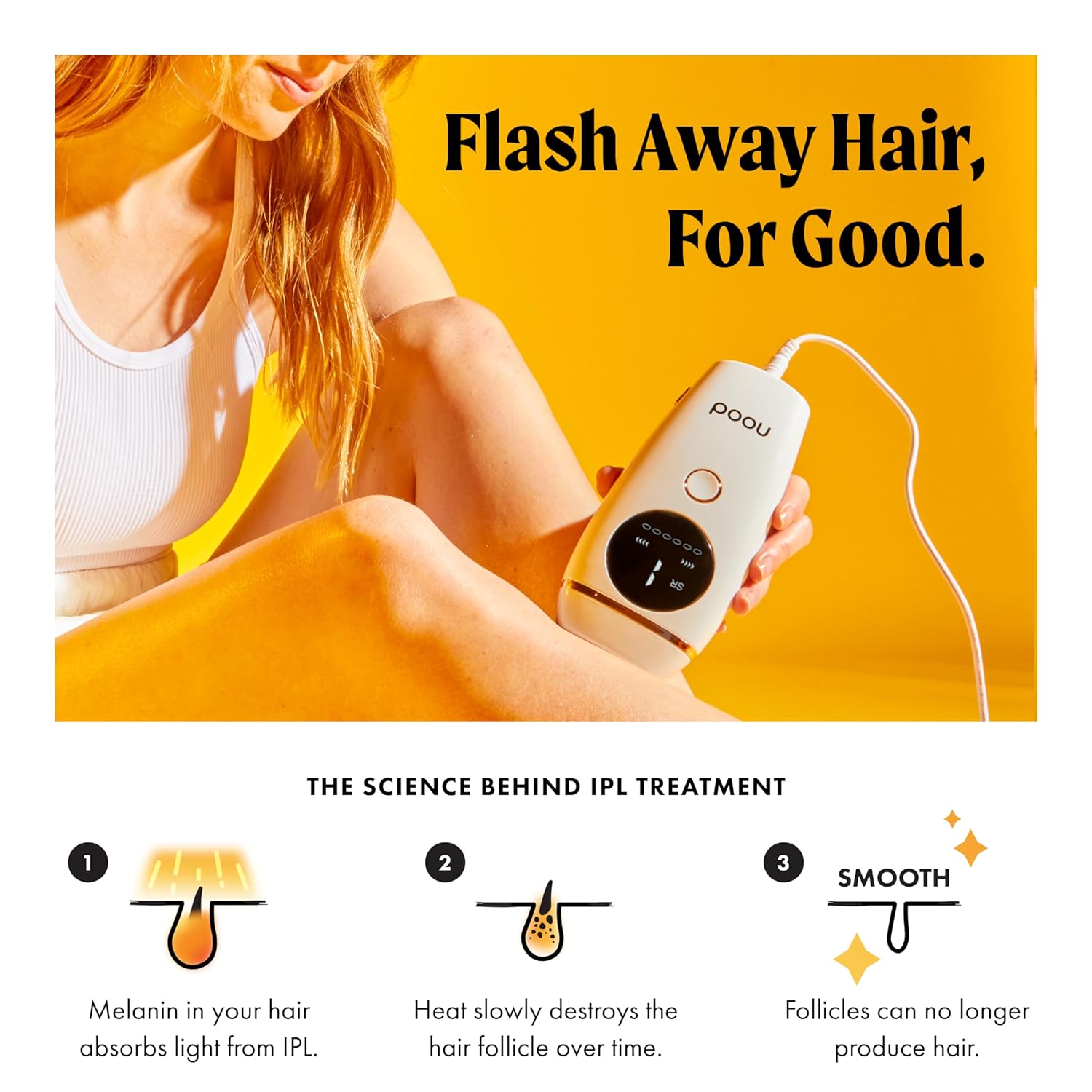 Nood Flasher IPL Laser Hair Removal Device