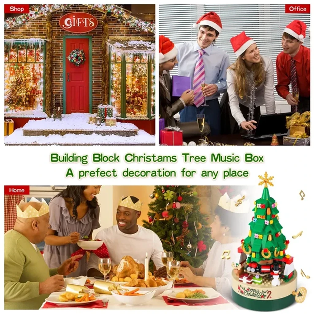 🌲EARLY CHRISTMAS SALE - 50% OFF) 🎁DIY Christmas Tree Brick Music Box