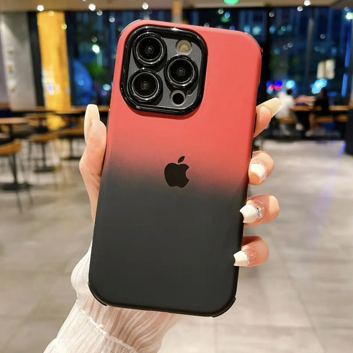 Gradient color four corner anti drop case for iPhone