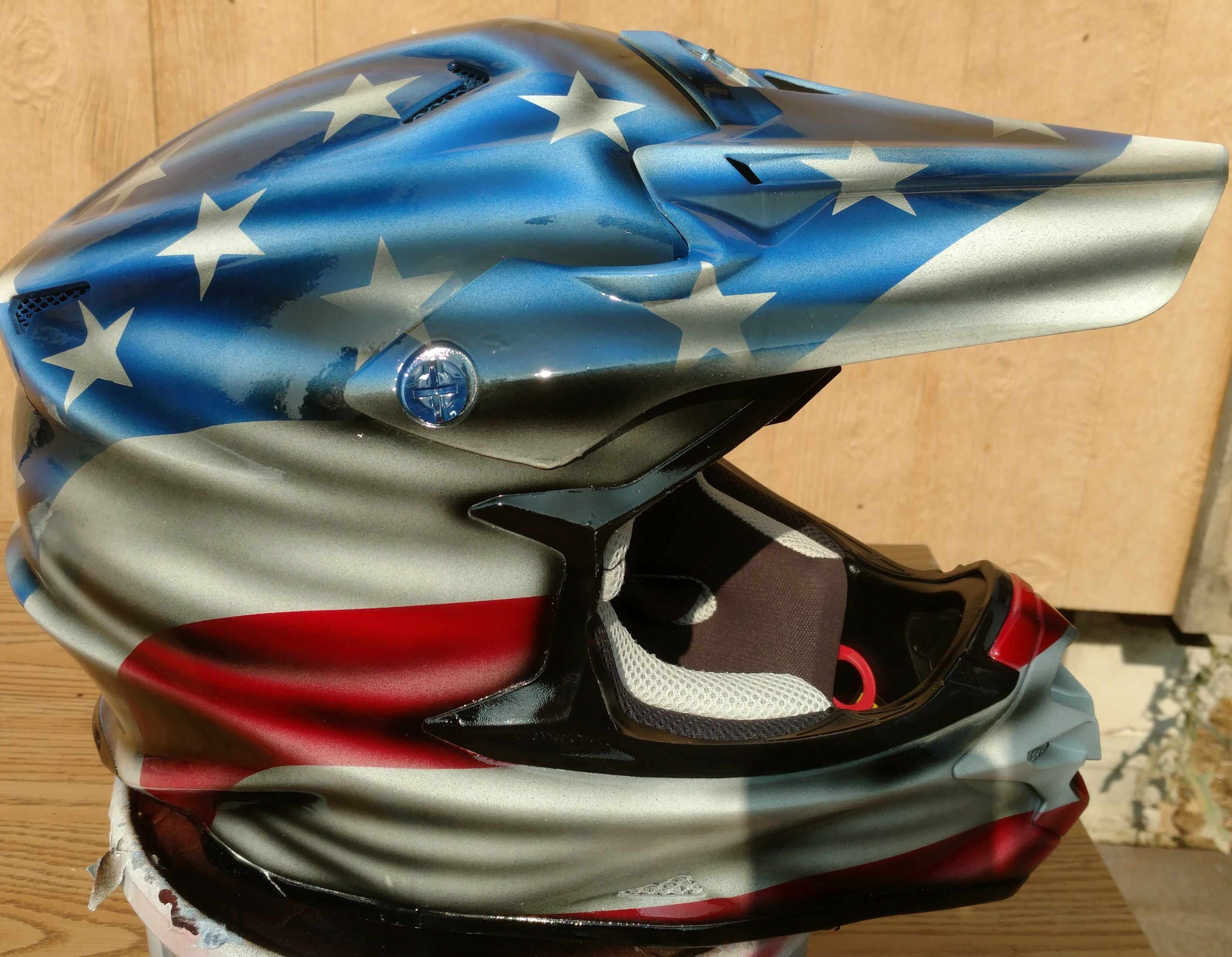Harley Motorcycle Harley Full Face Shoei American Flag