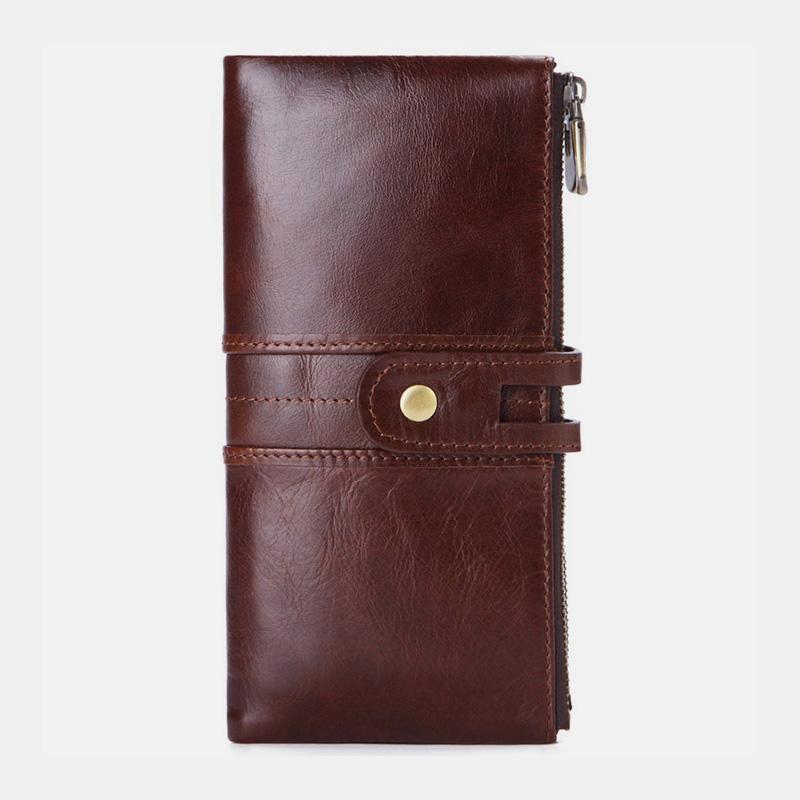 Large Capacity Genuine Leather Long Vintage Wallet