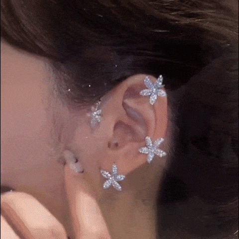 Silver Flower Earrings