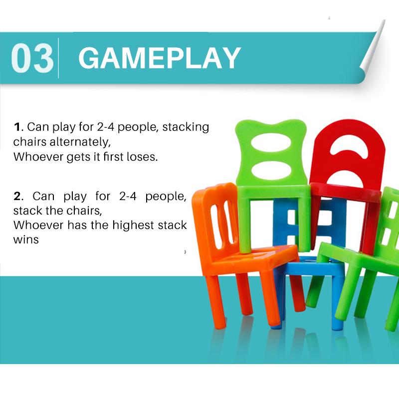 (🌲Early Christmas Sale- SAVE 48% OFF)Chairs Stacking Tower Balancing Game-BUY 2 SETS GET 1 SET NOW！