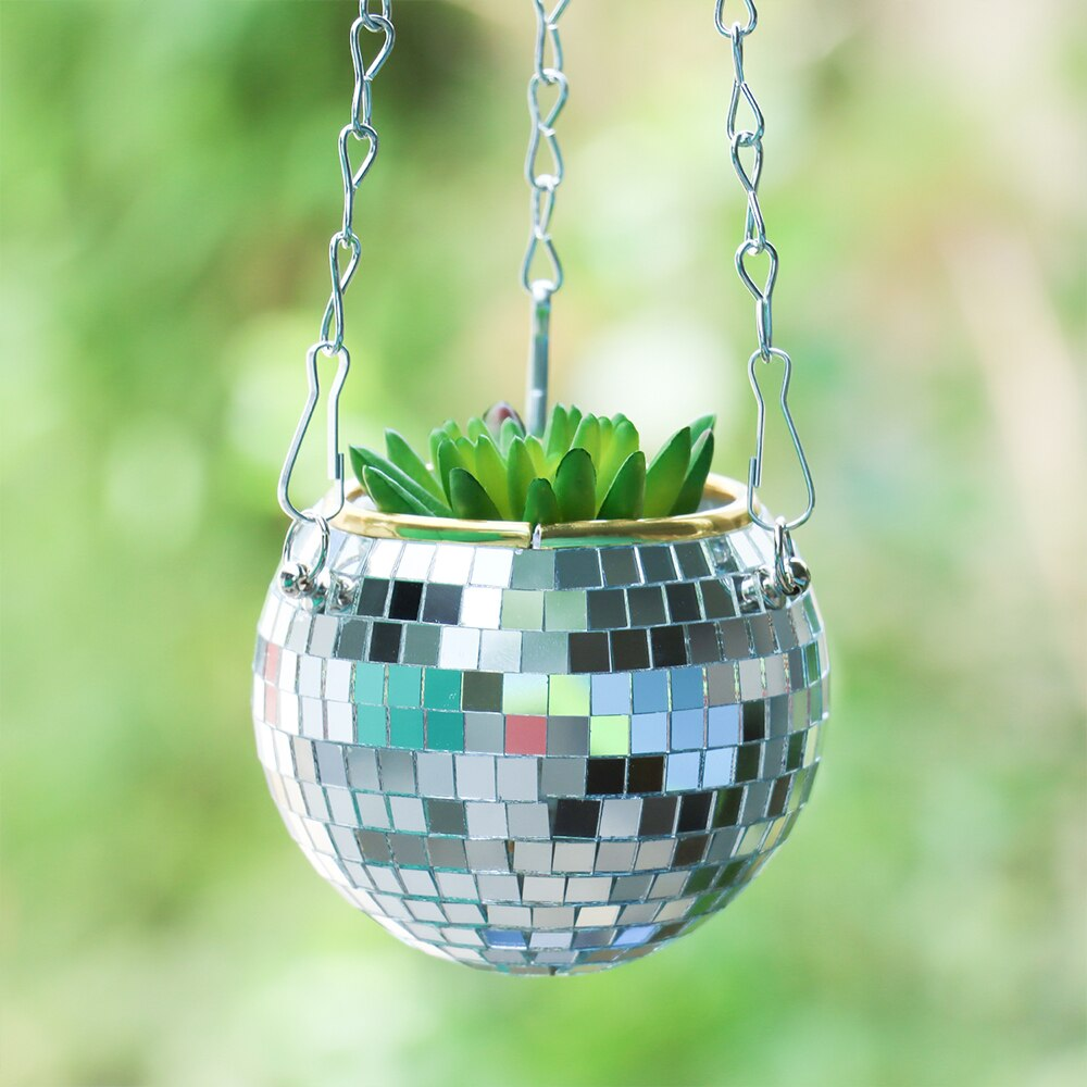Hanging Disco Ball Planter For Home & Office Decor