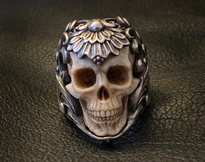 Templar Knight Skull Ring