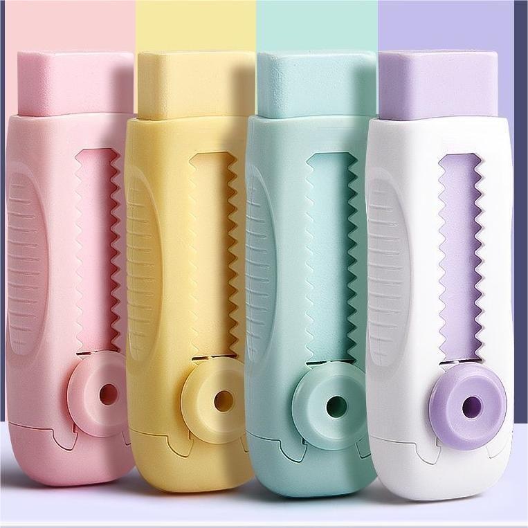 (Buy 2 Get 1 Free)  Push Pull Design Sliding Retractable Pencil Eraser