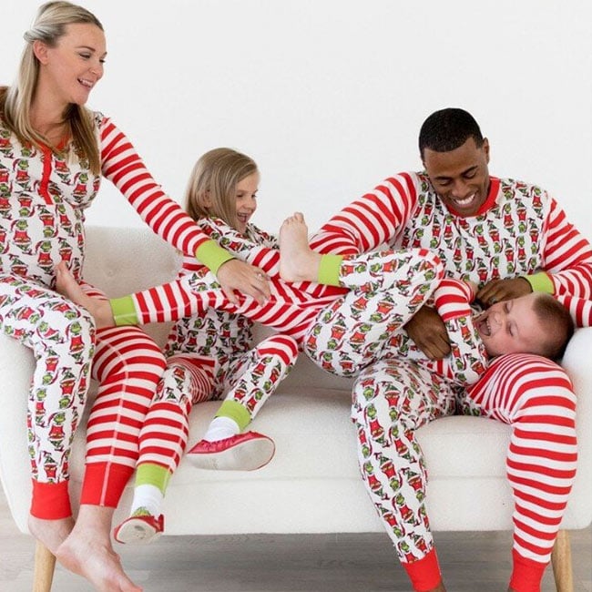 Stripes Long-sleeved Home Matching Christmas Pajamas