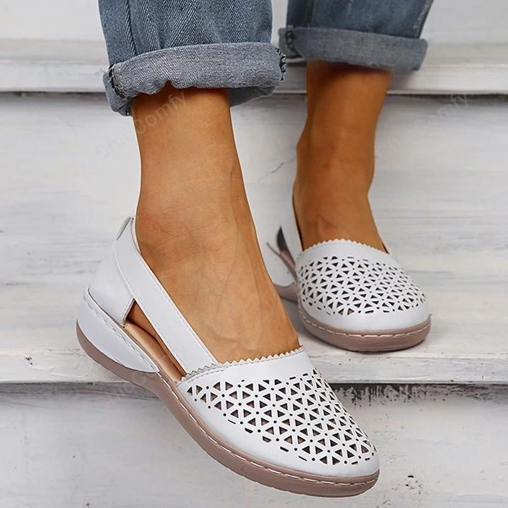Women🧡Wedges Orthopedic Hollow Out PU Summer Vintage Sandals🧡(Buy 2 Get 1 Free)