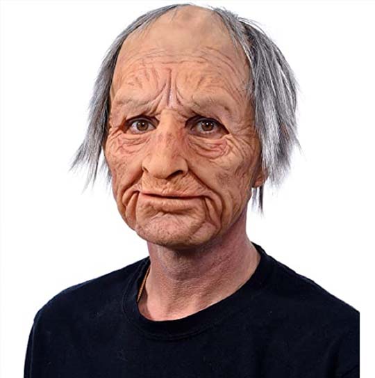Uncle Halloween Realistic Old Man Mask