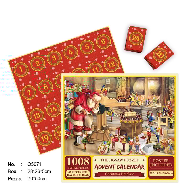 🎄Christmas Advent Calendar Jigsaw Puzzle 1000pcs🧩🎁