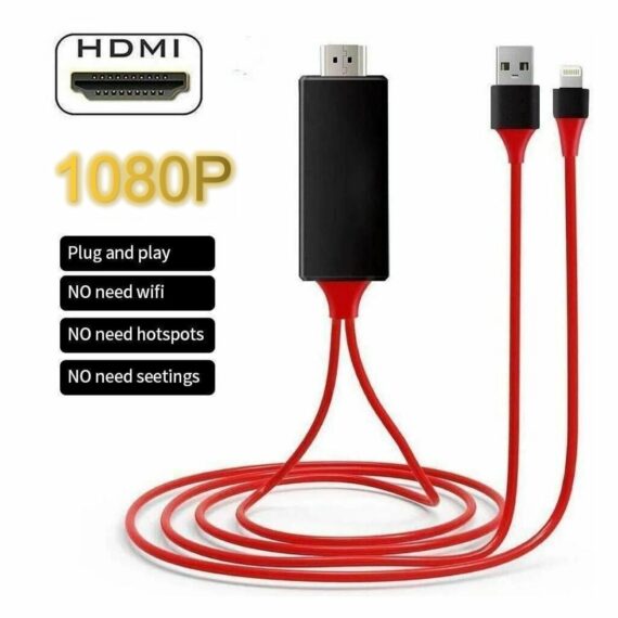 FLASH SALE – 40% OFF – 1080P No Lagging HDMI TV Cable No network required for screen casting