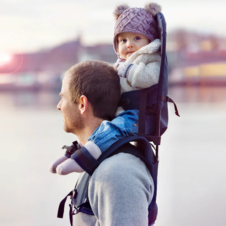 Foldable Baby Shoulder Carrier With Back Support For Maximum Comfort & Fun On The Go