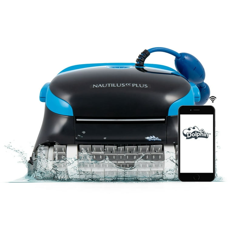 Dolphin Nautilus CC Plus Robotic Cleaner with Wi-Fi Ideal for In-Ground Swimming Pools up to 50 Feet Easy Access Top Load Filter with Fine Panels