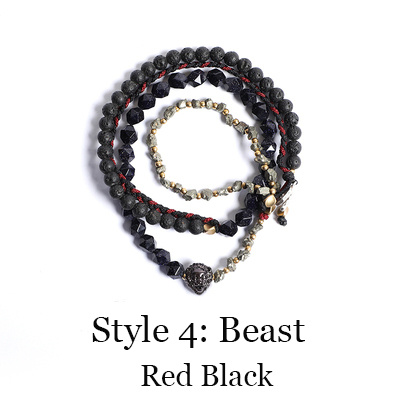 Lava Stone Rock Wolf Blue Sandstone Hollow Knight Man Bracelet