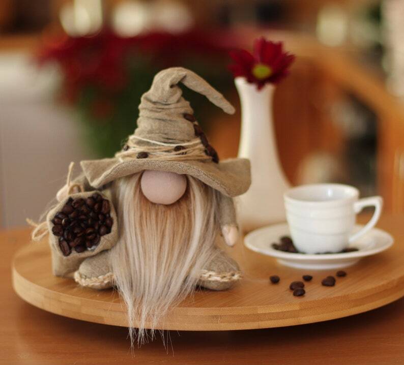 Coffee Gnome--Coffee Tiered Tray Gnome,Coffee Lover Gift☕