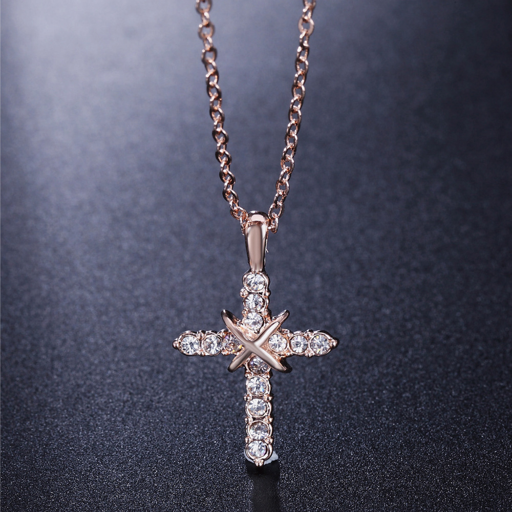 (🔥Early Christmas Sale- SAVE 48% OFF) Women 18K Gold Plated Dainty Cross Necklace--BUY 3 GET 2 FREE & FREE SHIPPING