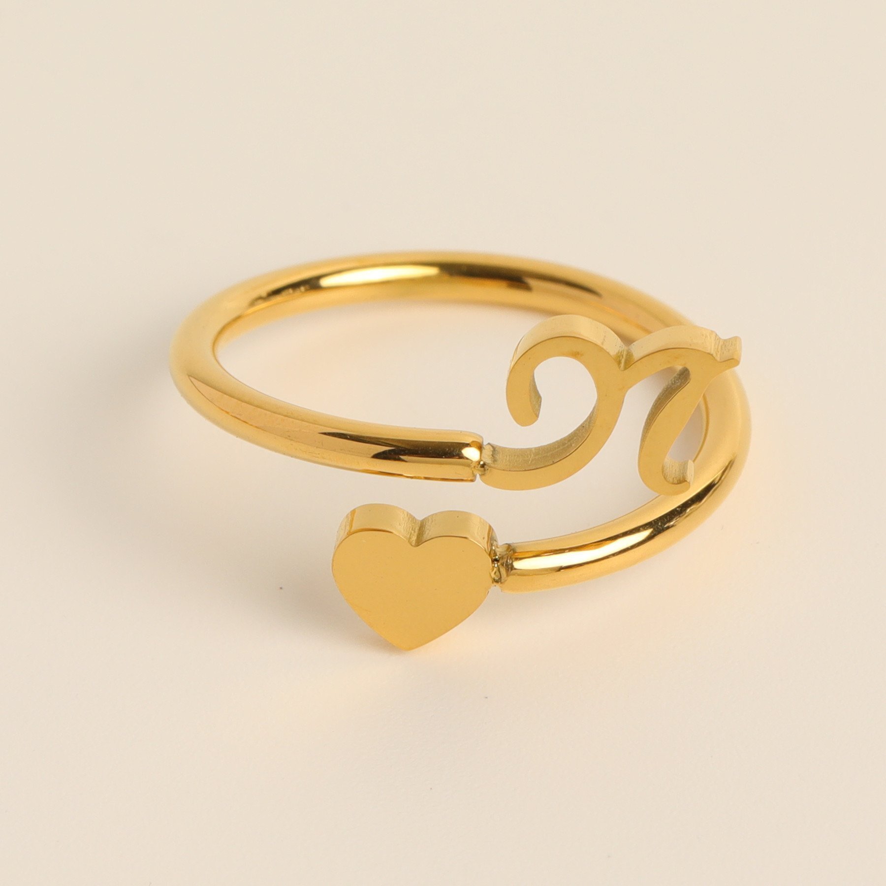 🔥 Last Day Promotion 49% OFF🎁💕To My Granddaughter, Dainty Initial Heart Ring