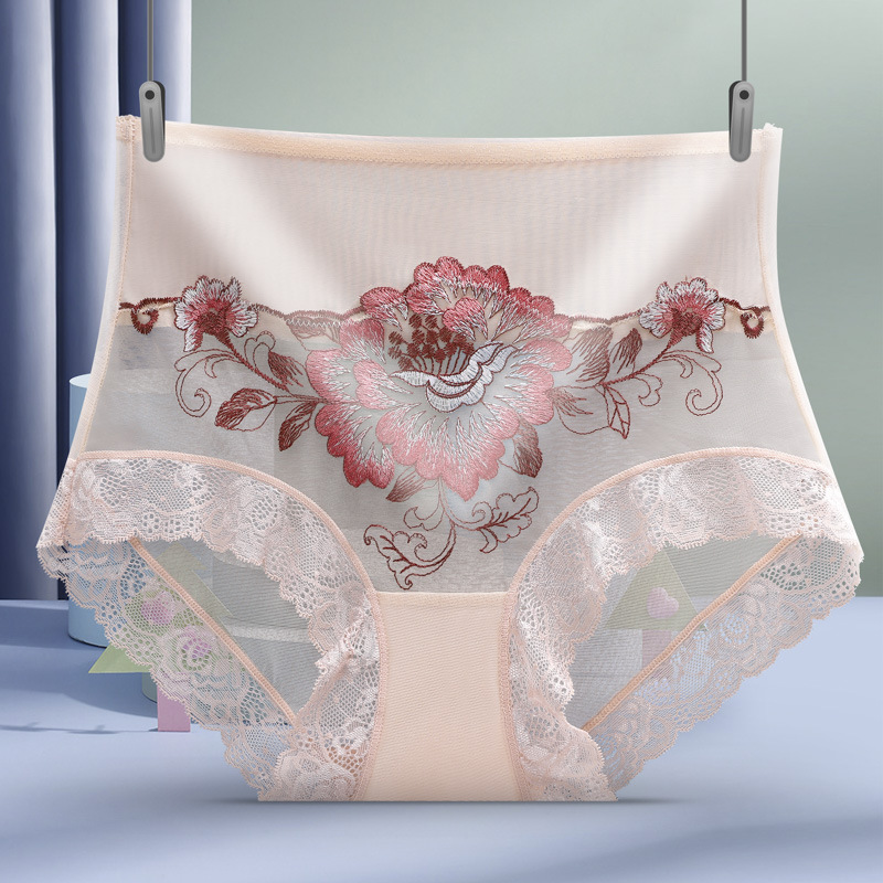 Pay 1 Get 5(5packs)🌸High Waist Premium Lace Embroidered Panties--FREE SHIPPING!