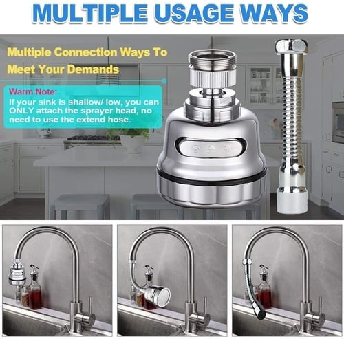 (💥45% OFF--Last Day Sale)--Upgraded 360° Rotatable Faucet Sprayer Head--BUY 3 GET 2 FREE & FREE SHIPPING
