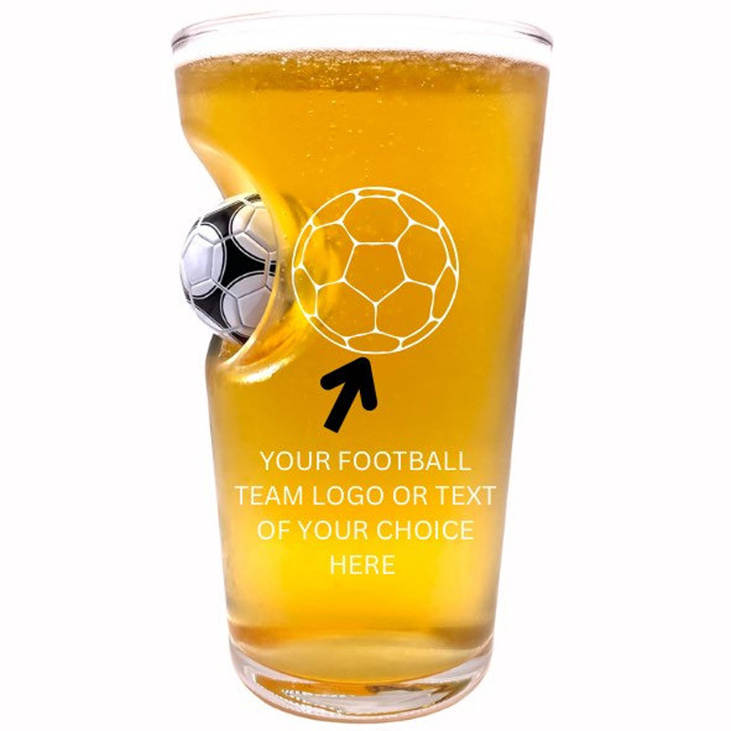 Football Pint Glass