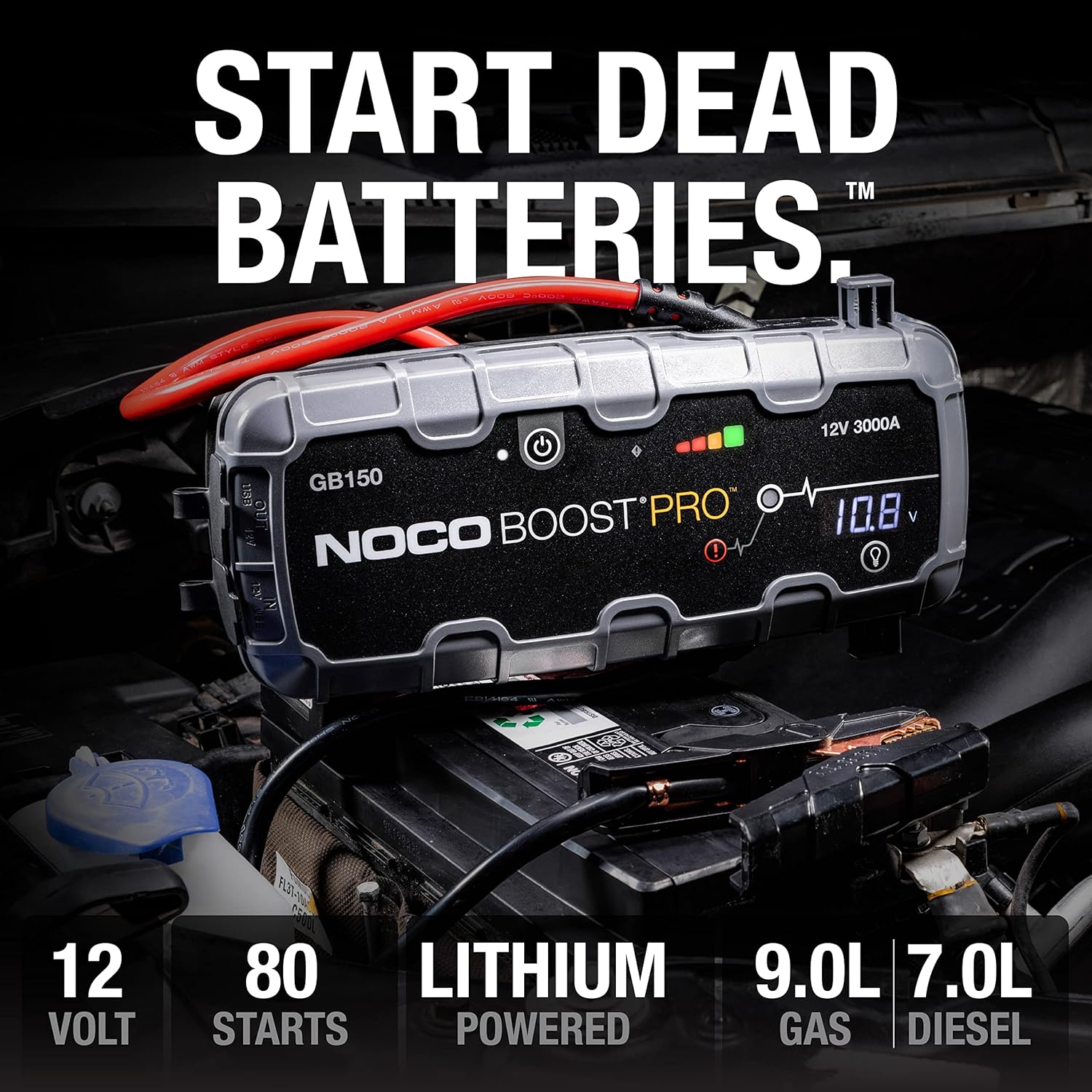 NOCO Boost Pro 3000A 12V UltraSafe Portable Lithium Jump Starter