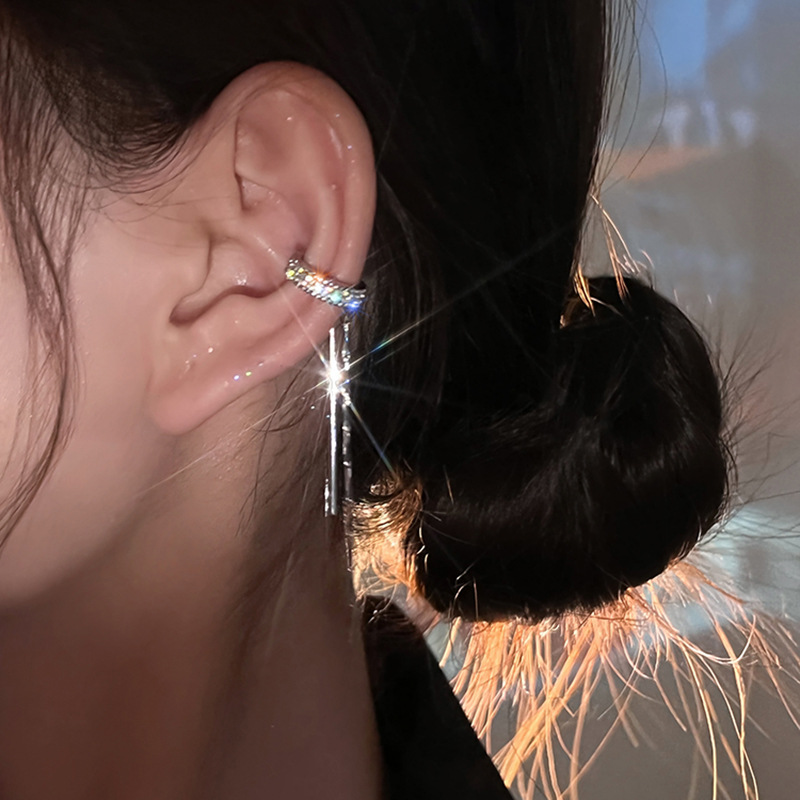 （New IN）Zirconia tassel ear clips